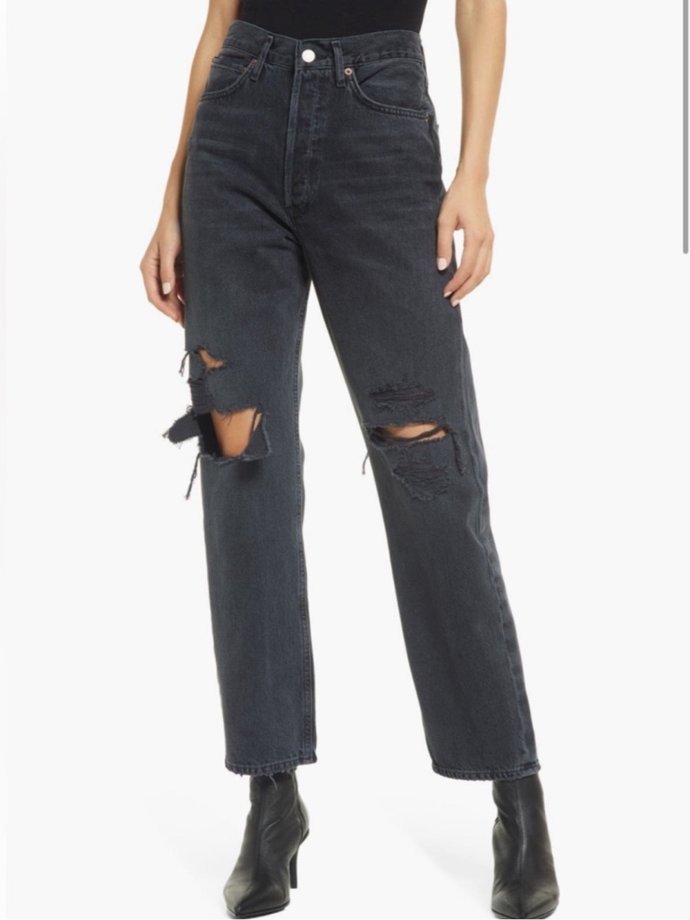AGOLDE 90’s Mid Rise Loose Ripped Jeans